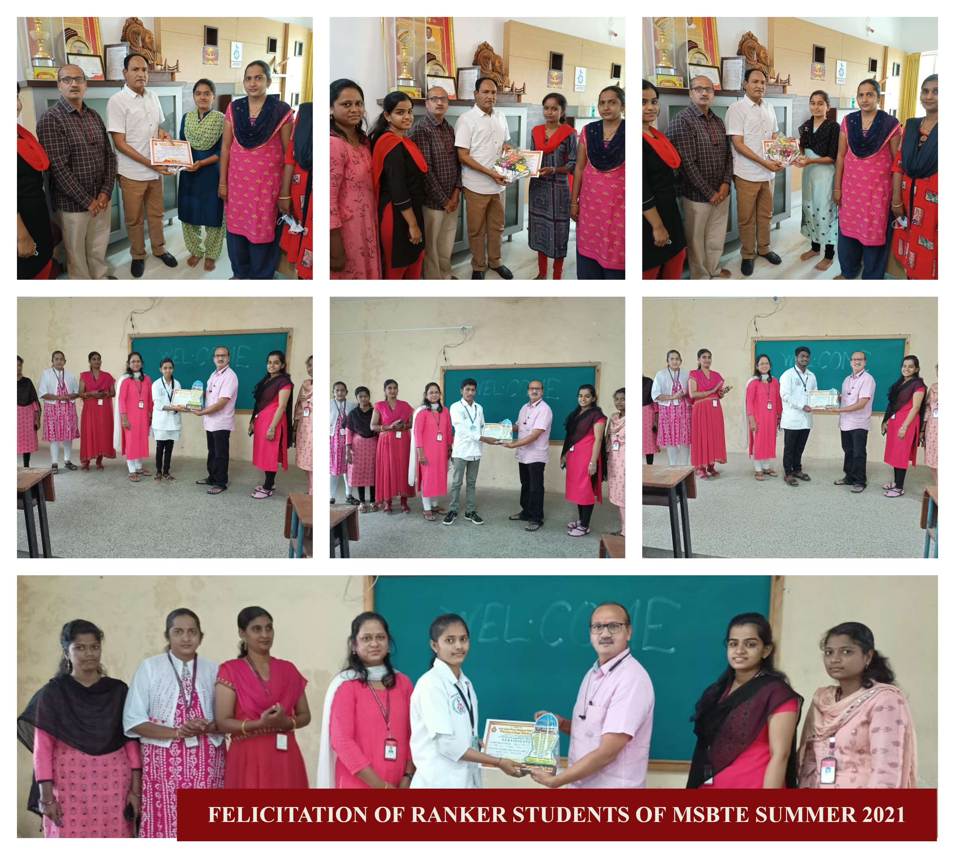 Felicitation of Ranker Students of MSBTE Summer 2021 Examination